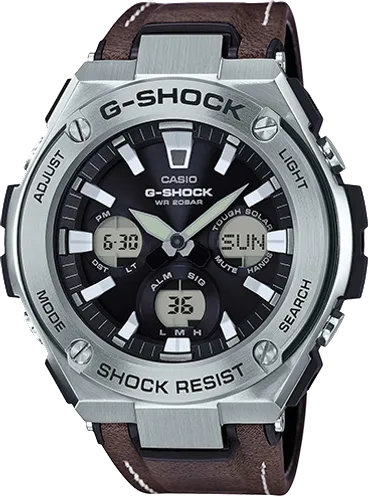 Casio G-Shock GSTS130L-1A G-STEEL Layer Guard Leather // Pre-Owned