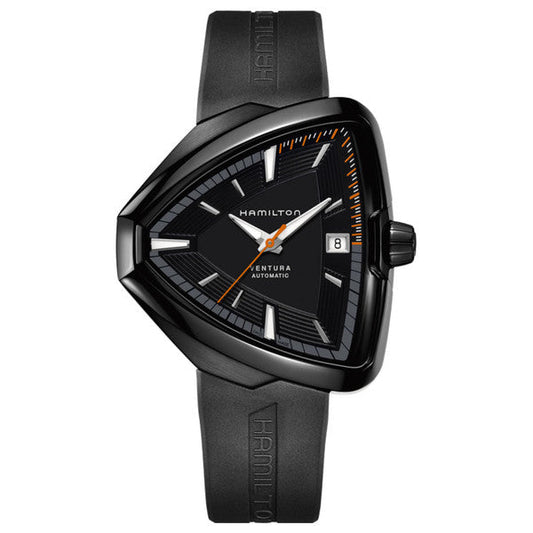 Hamilton Ventura Elvis 80th Auto Black Dial Rubber Strap H24585331