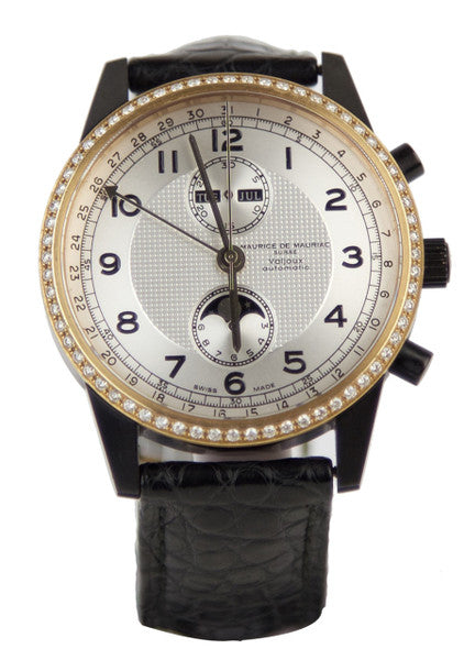Maurice De Mauriac Men's Automatic Moonphase Diamond Bezel (1 of 1)