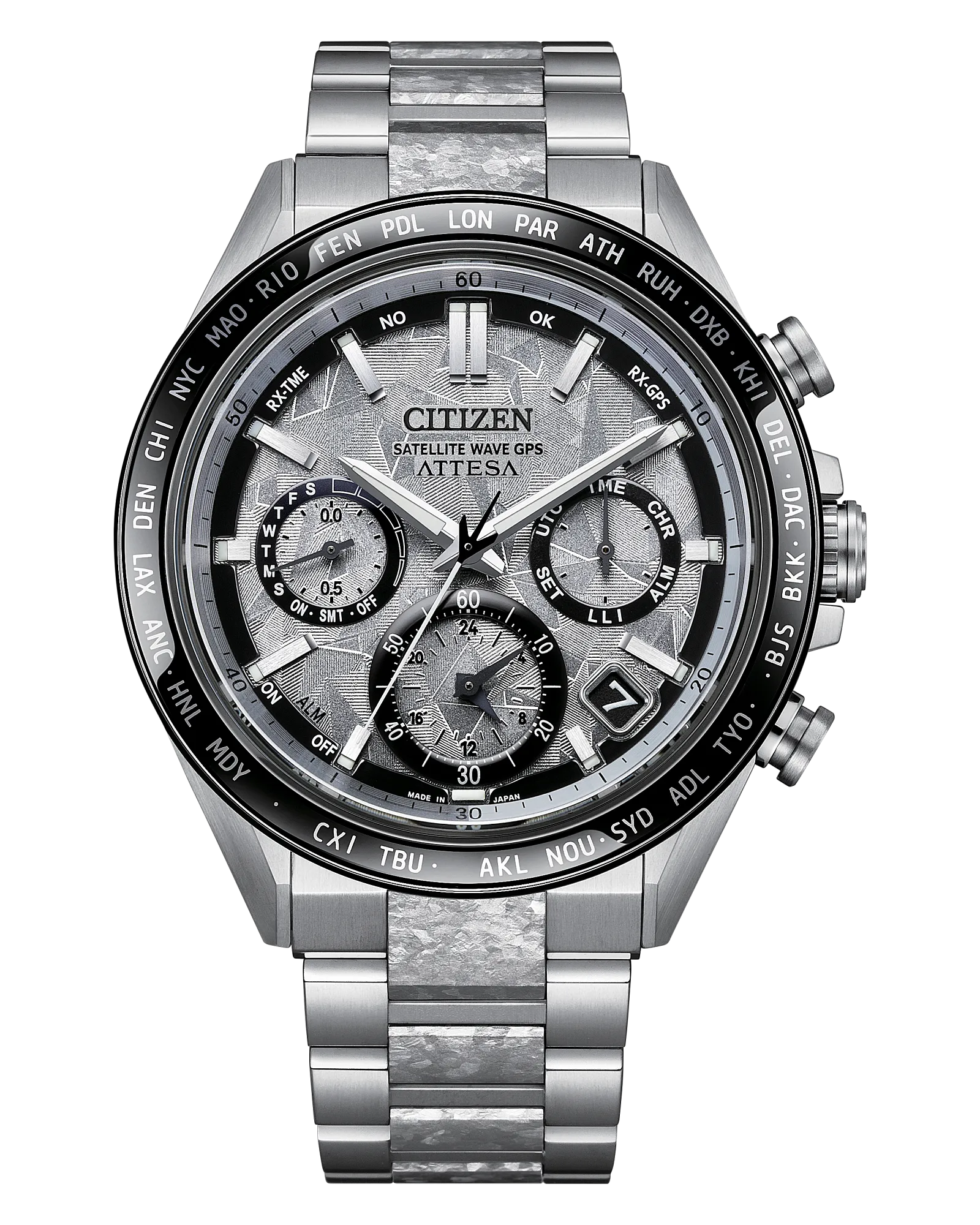 Citizen CC4076-65A Attesa Platinum Shine Satellite Wave GPS Super Titanium
