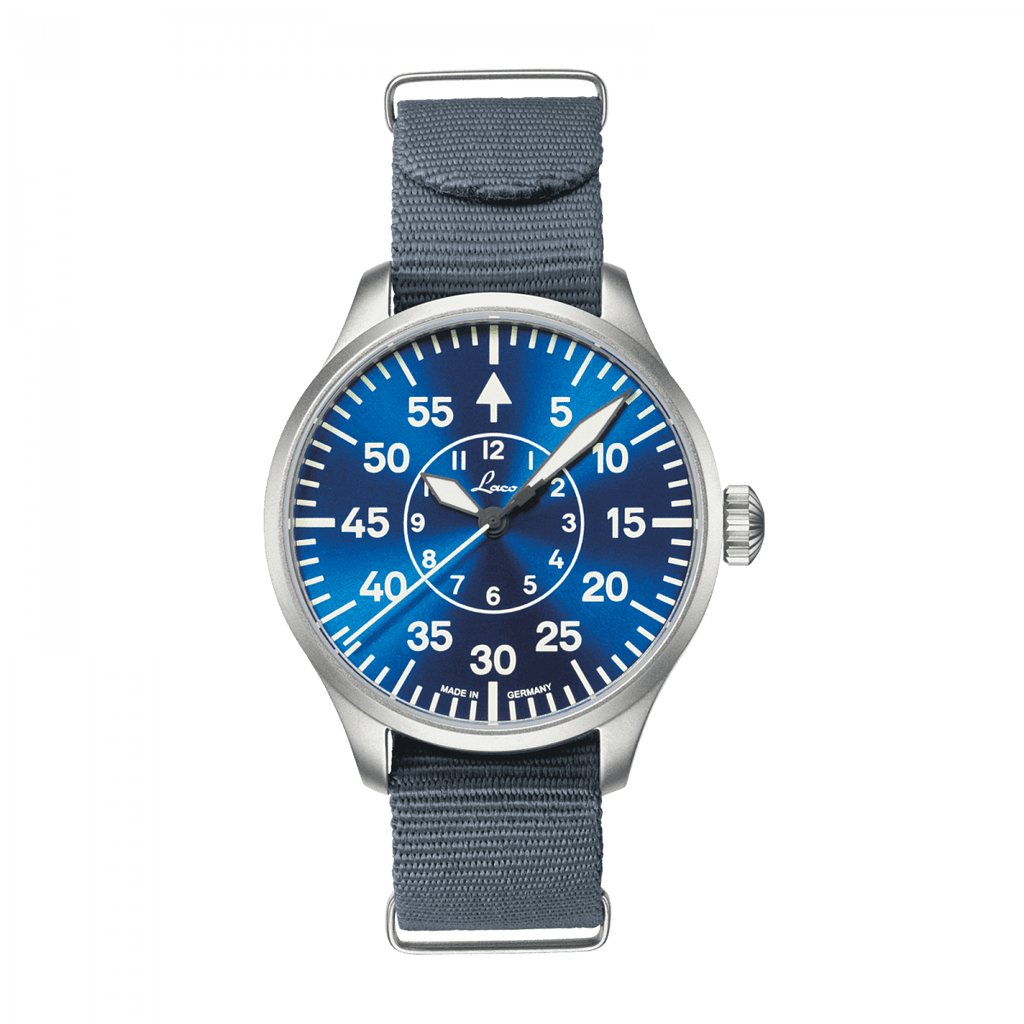 Laco 862103 Pilot Watches Basic Aachen Blaue Stunde 39 Automatic Blue Dial