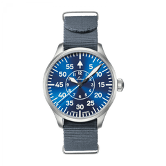 Laco 862103 Pilot Watches Basic Aachen Blaue Stunde 39 Automatic Blue Dial