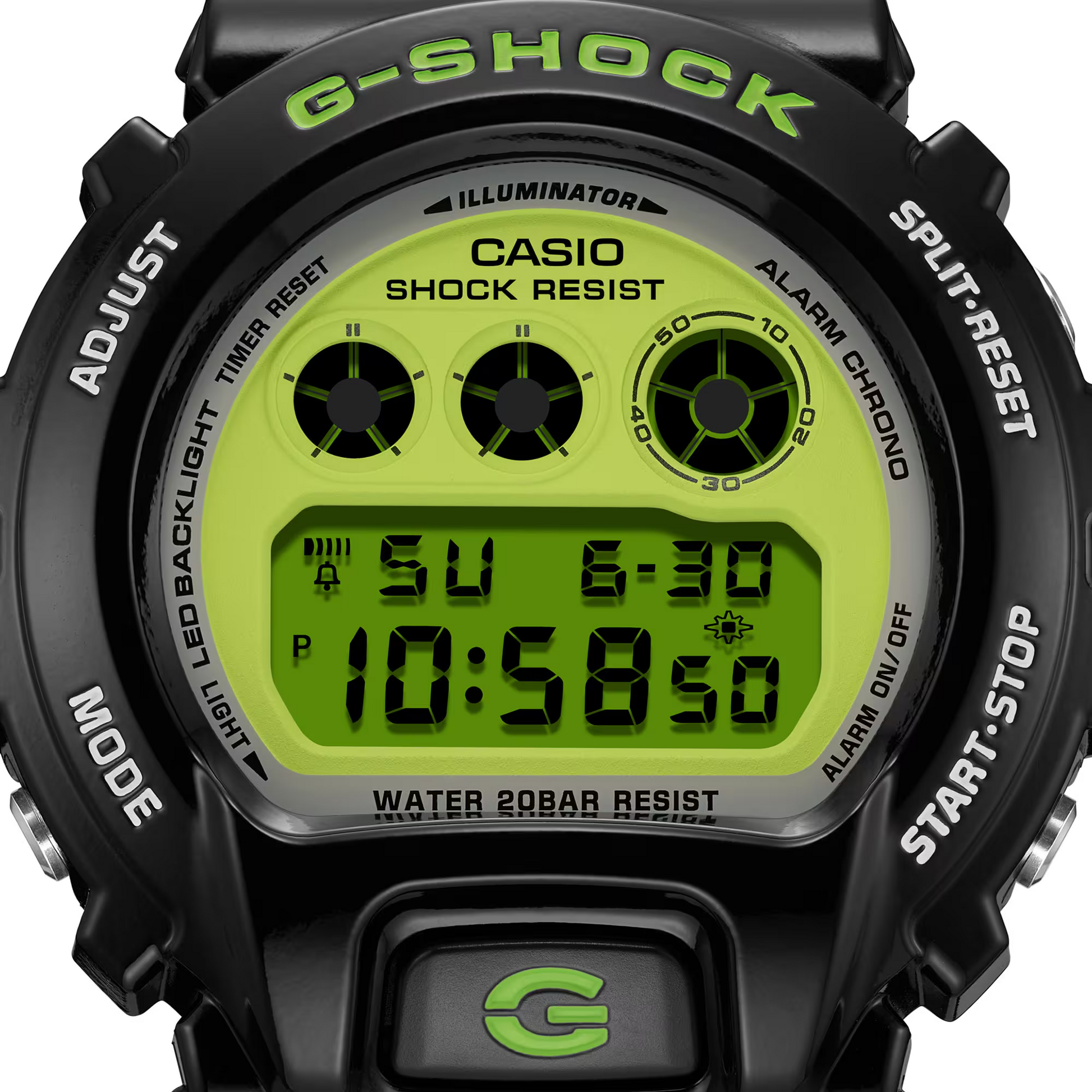 G-Shock DW6900RCS-1 Vibrant Lime Green Dial Triple Graph – Arizona