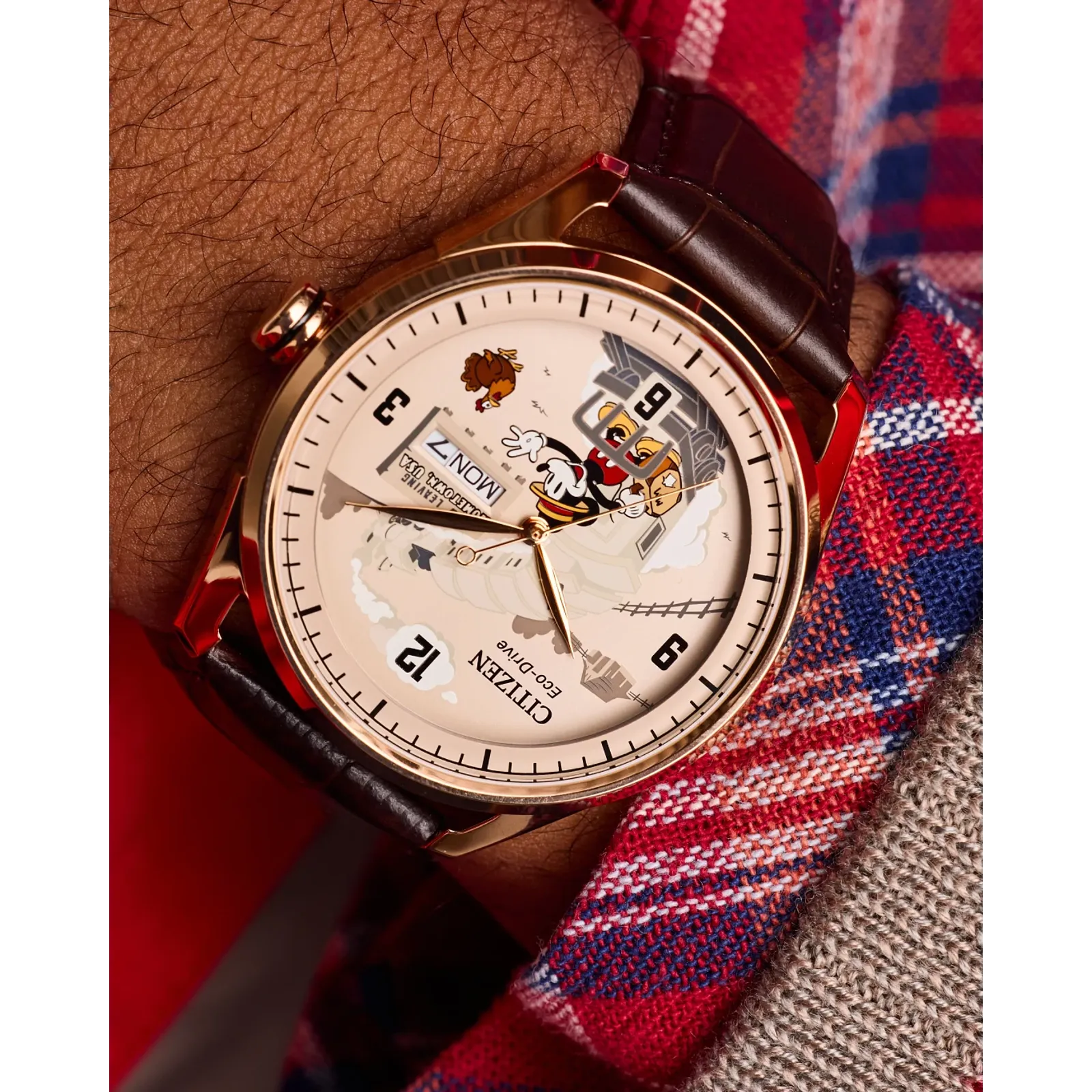 Citizen AW0088-04W Hometown Mickey Mouse Eco-Drive Solar Quartz