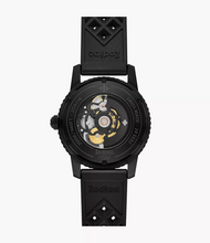 Zodiac ZO9318 Night Diver Compression Black Rubber Automatic Skeleton Bioluminescent