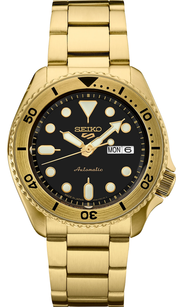 Seiko 5 Sports SRPK18 U.S. Special Creation Gold Tone Automatic