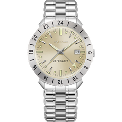 Accutron 26B204A Astronaut LTI Grade 5 Titanium Automatic GMT Champagne