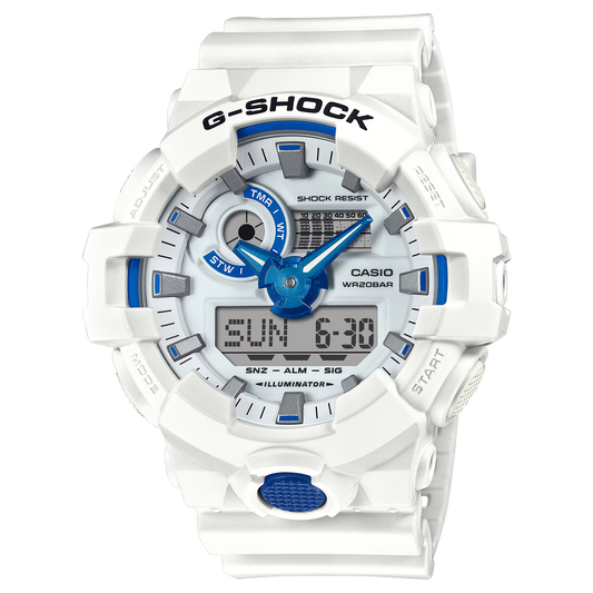 G-Shock GA700HDS-7A Summer Seas White and Blue Lume Dial Ana-Digi