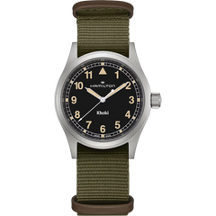 Hamilton H69401930 Khaki Field Quartz 38mm Black Dial Green Nato