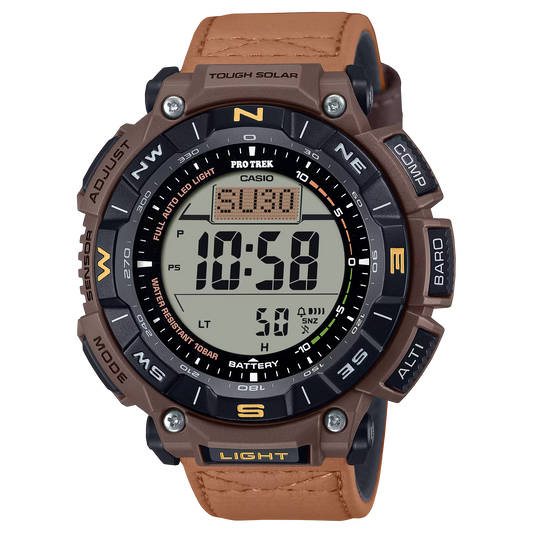 G-Shock PRG340L-5 Pro Trek Triple Sensor Solar Powered Bio-Resin Brown