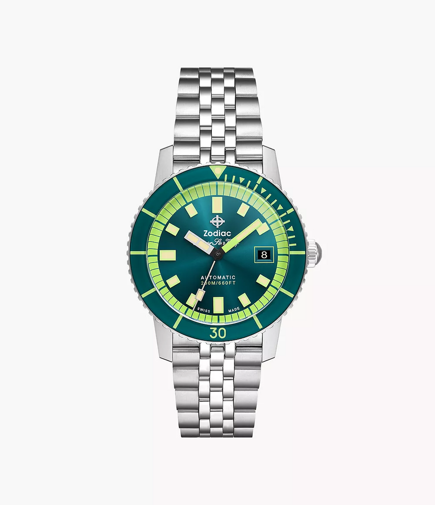 Zodiac ZO9310 Compression Diver Automatic Stainless Steel Green