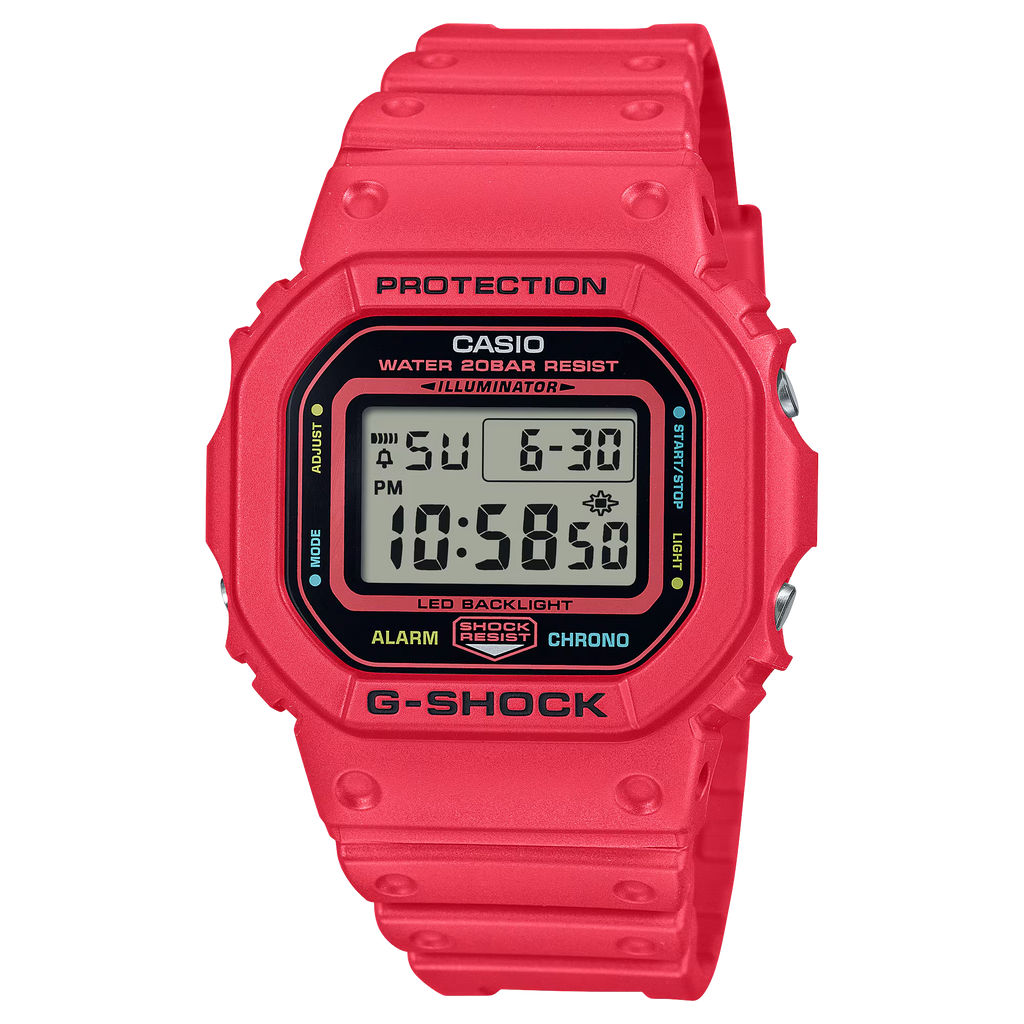 G-Shock DW5600EP-4 Digital High Energy Red Square