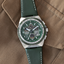 Citizen JY8147-01X Promaster Skyhawk A-T Green Leather