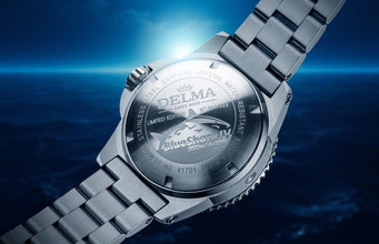 Delma 41701.760.6.034 Blue Shark IV 5000m Black Dial Deep Sea Diver