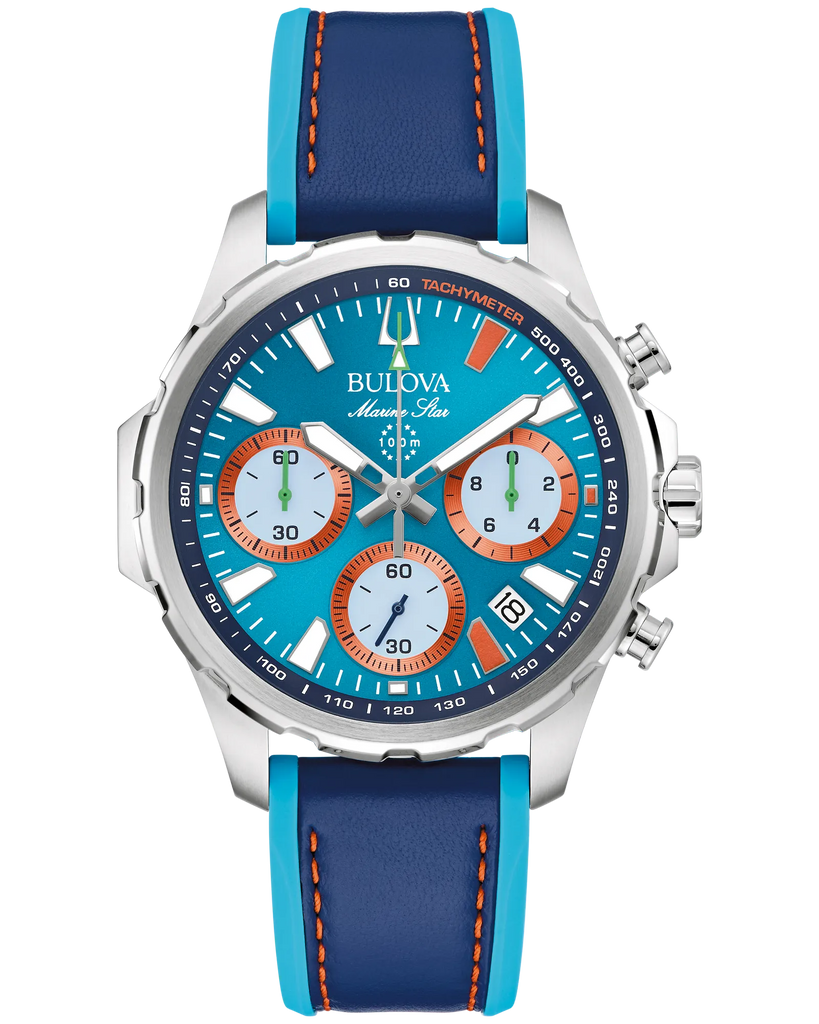Bulova 96B460GP E1 Team Miami GP Marine Star Limited Edition Blue