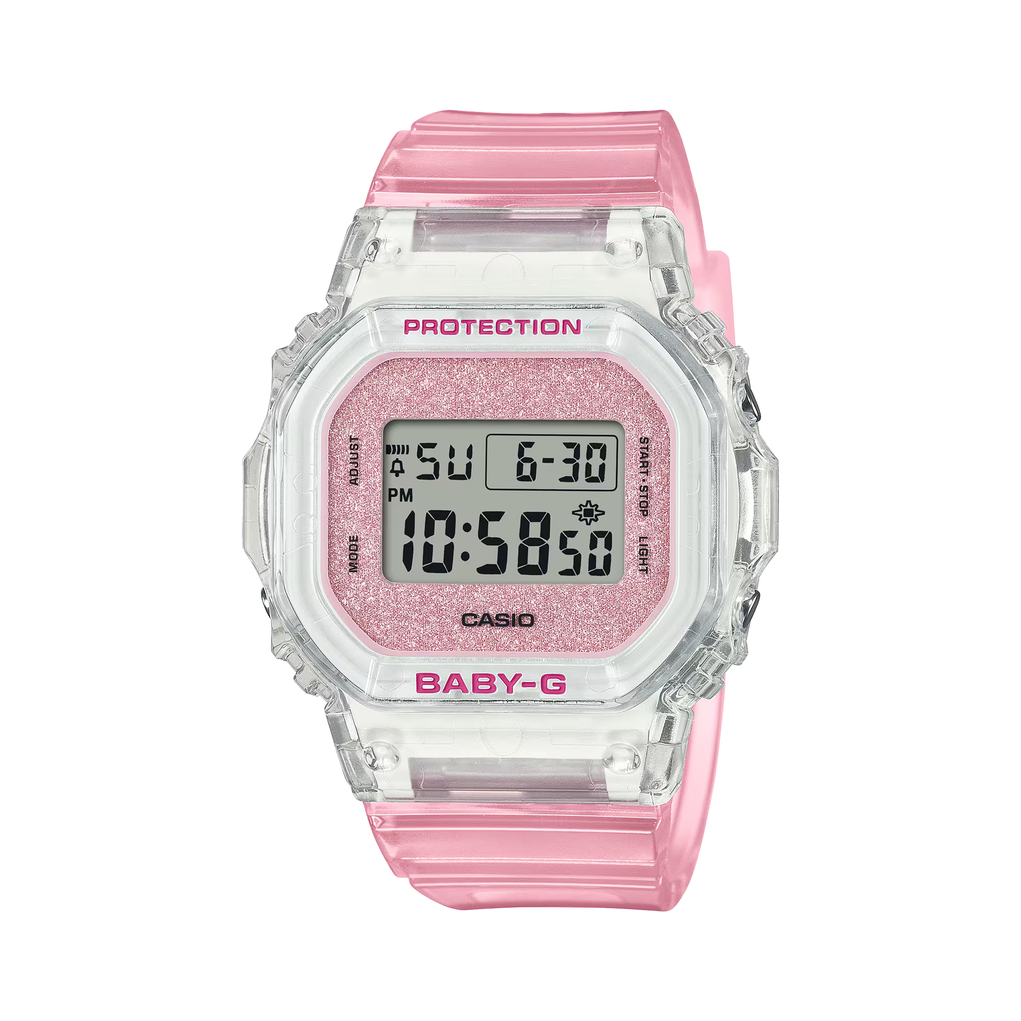 G-Shock BGD565GC-4 BABY-G Shimmer and Shine Pink Glitter Square