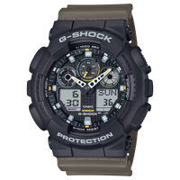 G-Shock GA100TU-1A3 Utilitarian Style Ana-Digi Olive Green Black Dial