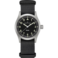 Hamilton H69401430 Khaki Field Quartz 38mm Black Dial Grey Nato