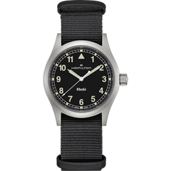 Hamilton H69401430 Khaki Field Quartz 38mm Black Dial Grey Nato