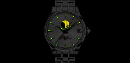 Ball NL3082D-LLJ-WH Trainmaster Moon Phase Ladies Automatic