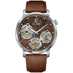 Accutron 26A214 Spaceview Evolution Electrostatic Carbon Swirl Brown