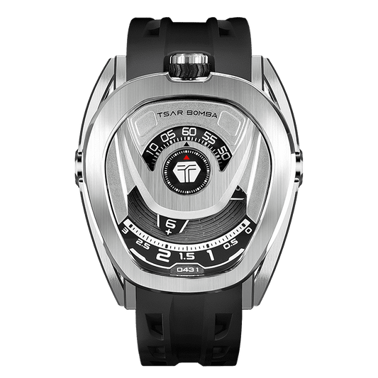 TSAR BOMBA Reactor Interchangeable Watch Silver Black