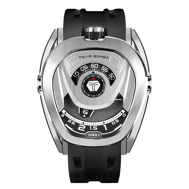 TSAR BOMBA Reactor Interchangeable Watch Silver Black