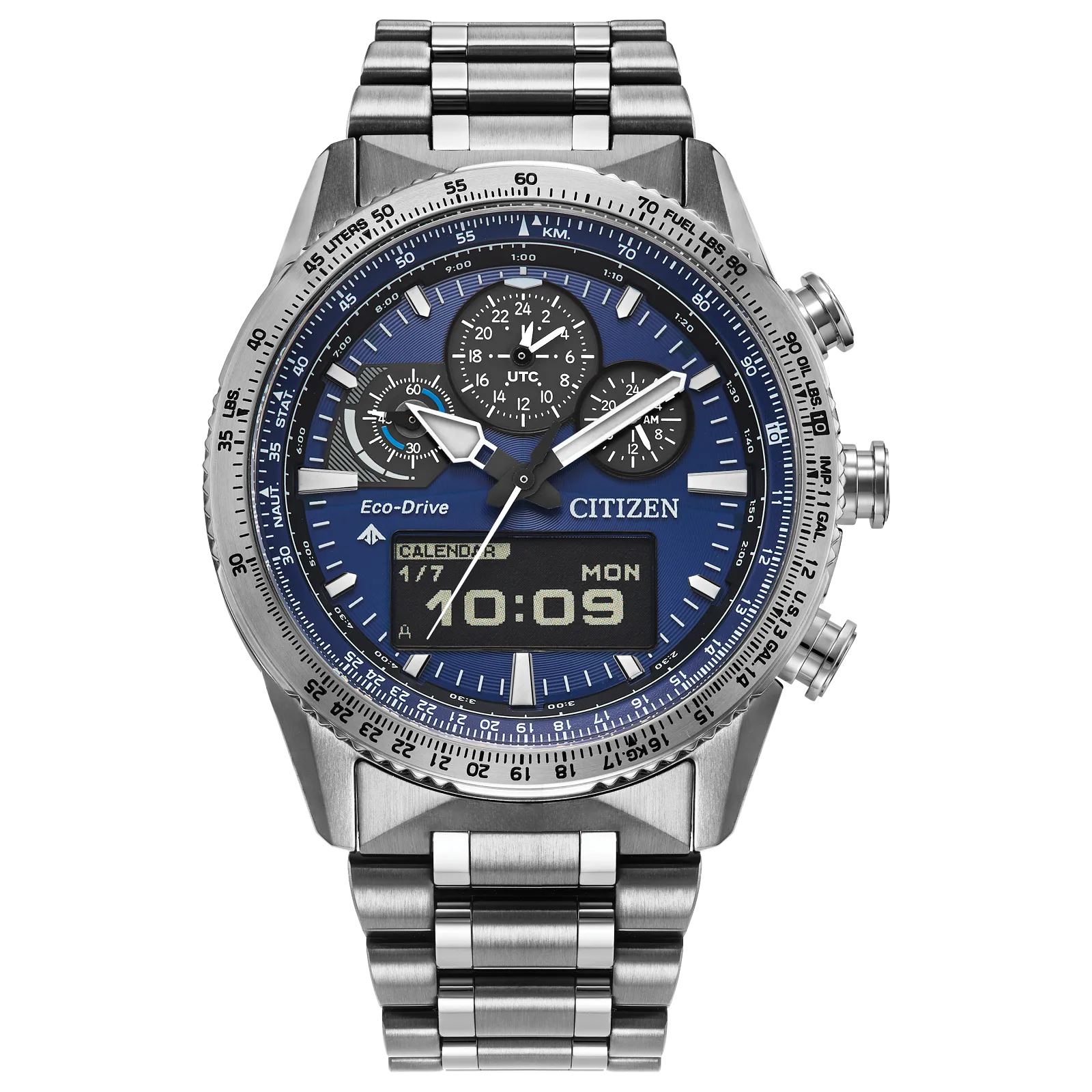 ユミコ Citizen JV2000-51L Promaster Skyhawk U830 Blue Dial Ana-Digi Eco