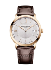 Baume et Mercier 10857 Classima Quartz 40mm Silver Sun-Satin Dial Gold Tone