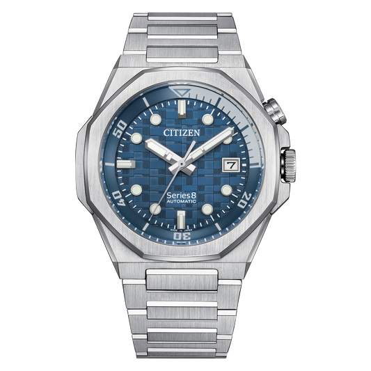 Citizen NB6060-58L Series8 890 Blue Textured Dial Automatic Exclusive