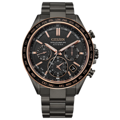 Citizen CC4074-61W Attesa Super Titanium GPS Satellite Timekeeping Black Rose Gold
