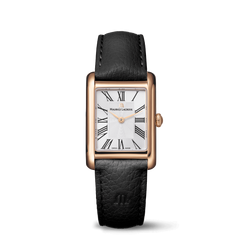 Maurice Lacroix FA1205-PVP01-110-2 Fiaba Square Sunray Silver Dial Rose Gold PVD Ladies Quartz Leather