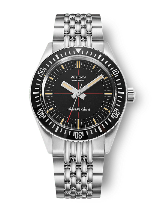 Nivada Grenchen 32044A04 Antarctic Diver Black Dial Automatic Beads of Rice