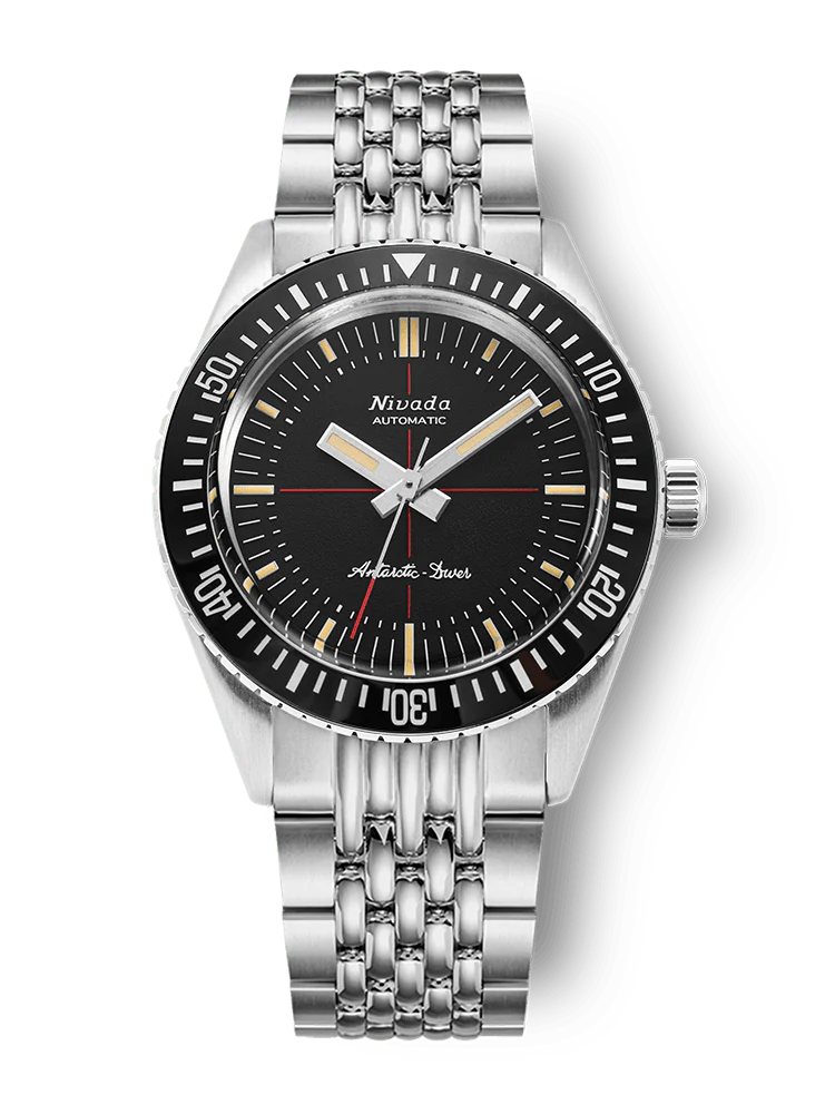 Nivada Grenchen 32044A04 Antarctic Diver Black Dial Automatic Beads of Rice