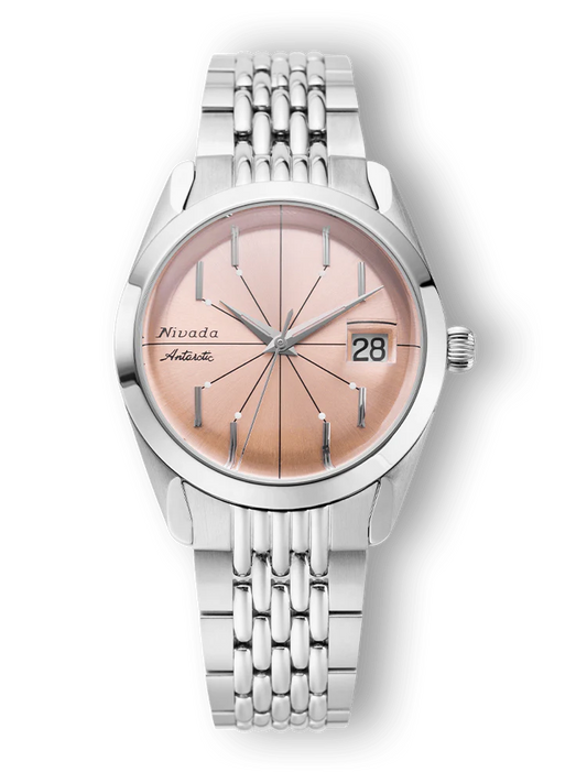 Nivada Grenchen 32042A04 Antarctic Spider Salmon Dial 38mm Automatic