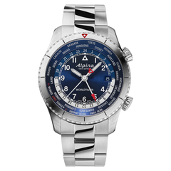 Alpina AL-255N4S26B Startimer Pilot Quartz Worldtimer Blue Dial