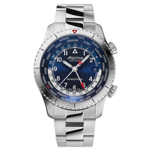 Alpina AL-255N4S26B Startimer Pilot Quartz Worldtimer Blue Dial