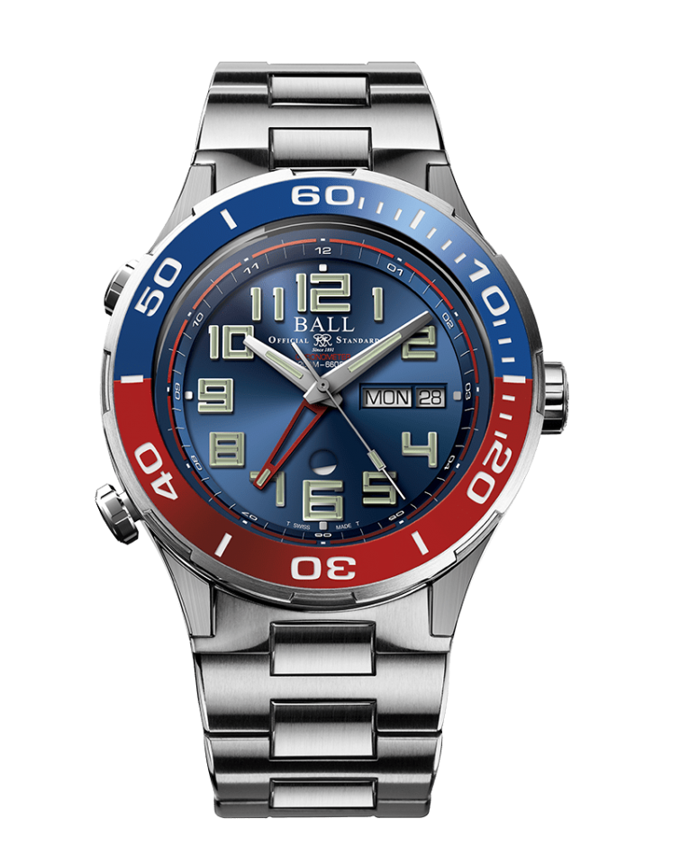 Ball DG3036B-S2C-BE Roadmaster Vanguard GMT Blue Dial Automatic