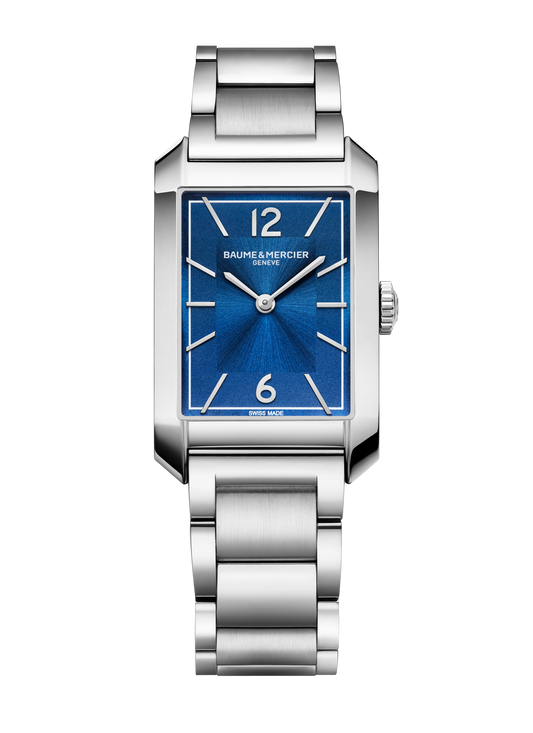 Baume et Mercier 10754 Hampton Sun-Satin Blue Dial Quartz