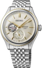 Seiko Presage SPB480 Classic Series Shiro-Iro Heartbeat Gold Accents Automatic