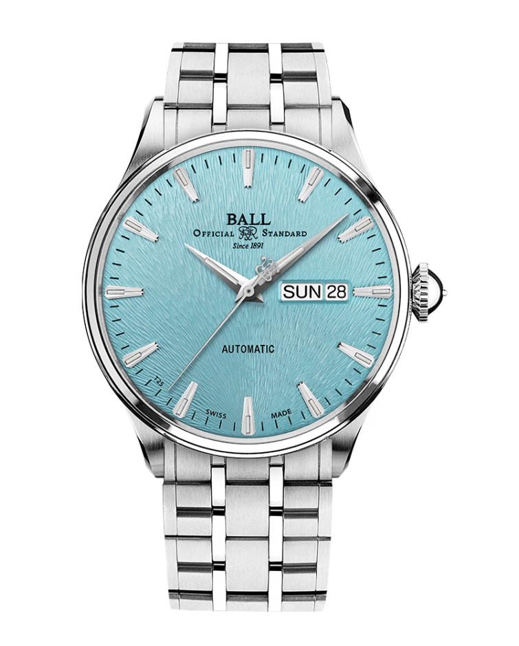 Ball NM2080D-S2J-IBER Trainmaster Eternity Tiffany Heathered Dial Rainbow Lume Automatic