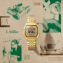 Casio Vintage LA680WGA-9VT Gold Tone Metal Digital Watch