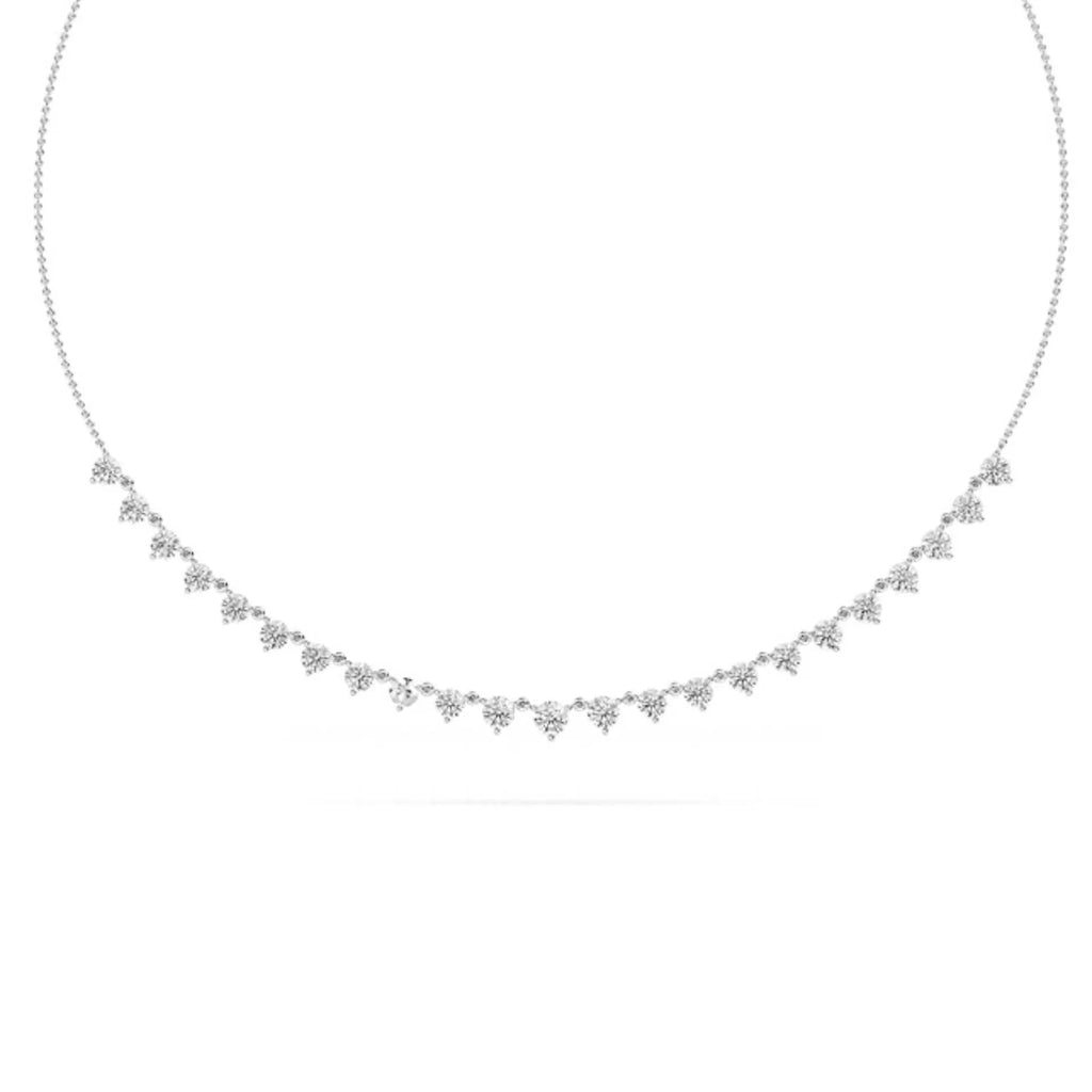 Dangling Diamond Necklace in 14k White Gold