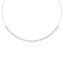 Dangling Diamond Necklace in 14k White Gold