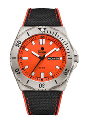 Tutima Glashutte 6151-07 M2 Seven Seas Orange Dial Cal T 330