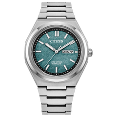 Citizen AW0130-85X Zenshin Three-Hand Super Titanium Green Textured Eco-Drive