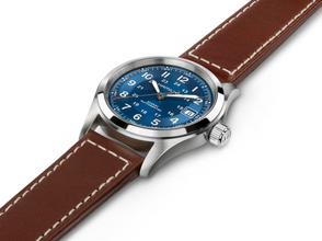 Hamilton H70455540 Khaki Field Auto Blue Sunburst 38mm Leather Automatic