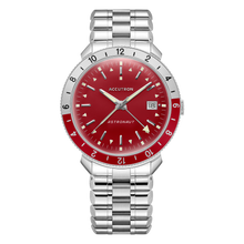 Accutron 26B206 Astronaut 1968 Attribute GMT Stainless Steel Red Dial
