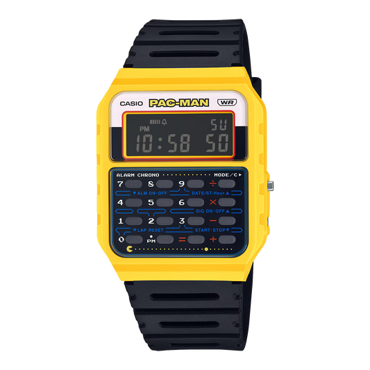 G-Shock CA53WPC-1B PAC-MAN Collaboration Calculator Yellow