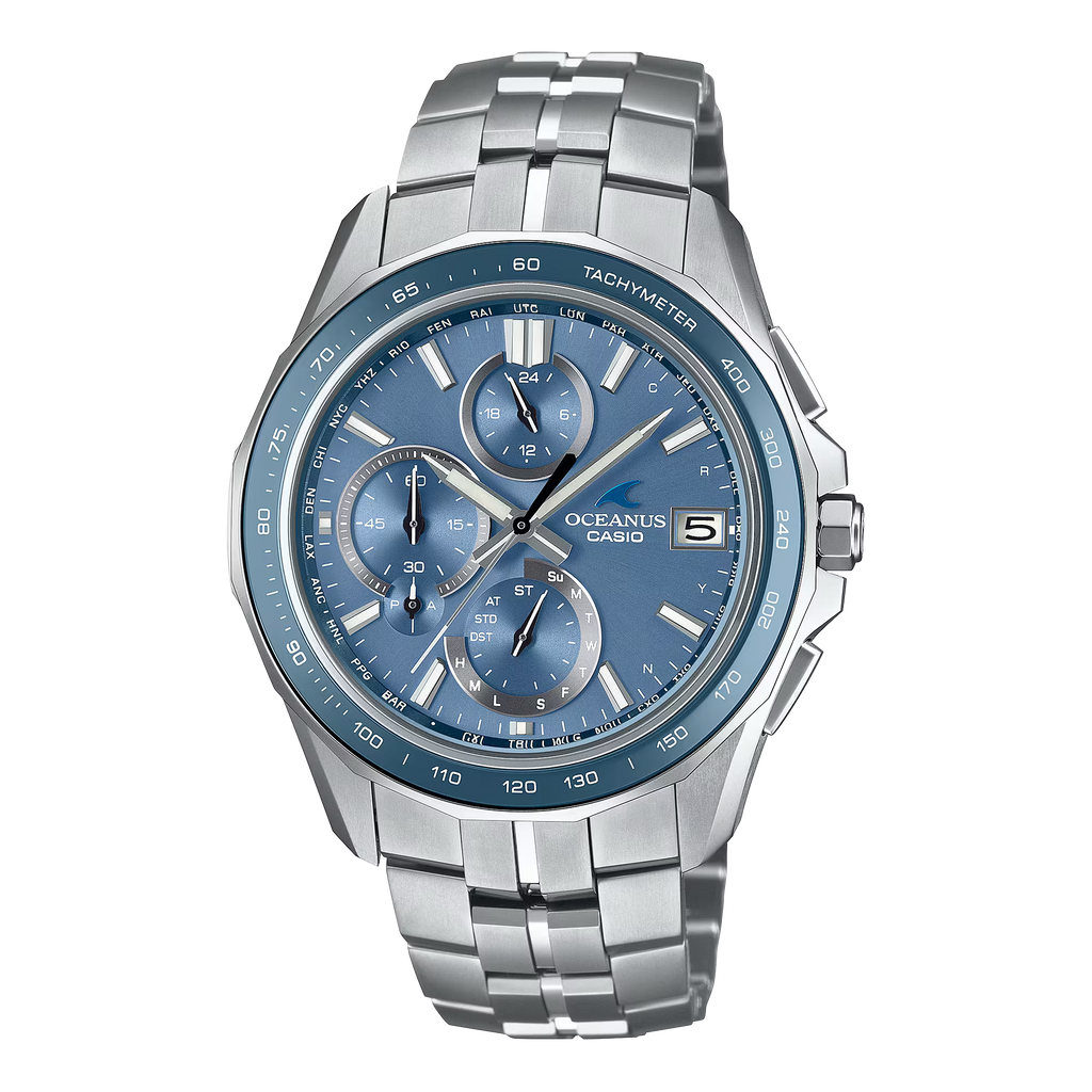 Casio Oceanus OCWS7000E-2A Manta S7000 Light Blue Dial Titanium Solar